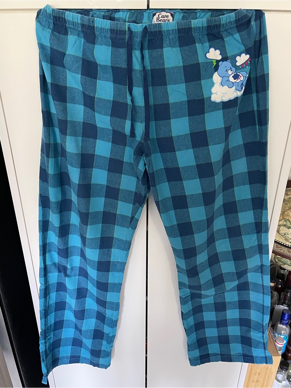 Unisex Plaid Sleep Pyjama Pants Size XL Fits Men S-M Grumpy Bear Care Bears Cute